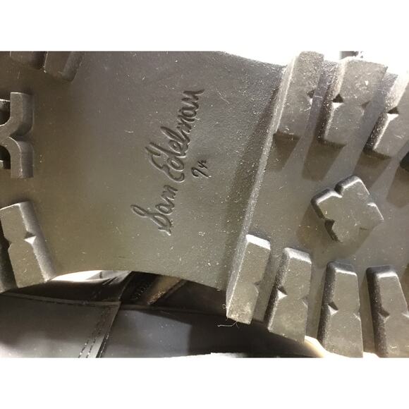 Sam Edelman Over The Knee Boots Women's 7.5 Black Leather Block Heel Side Zip - Picture 8 of 8